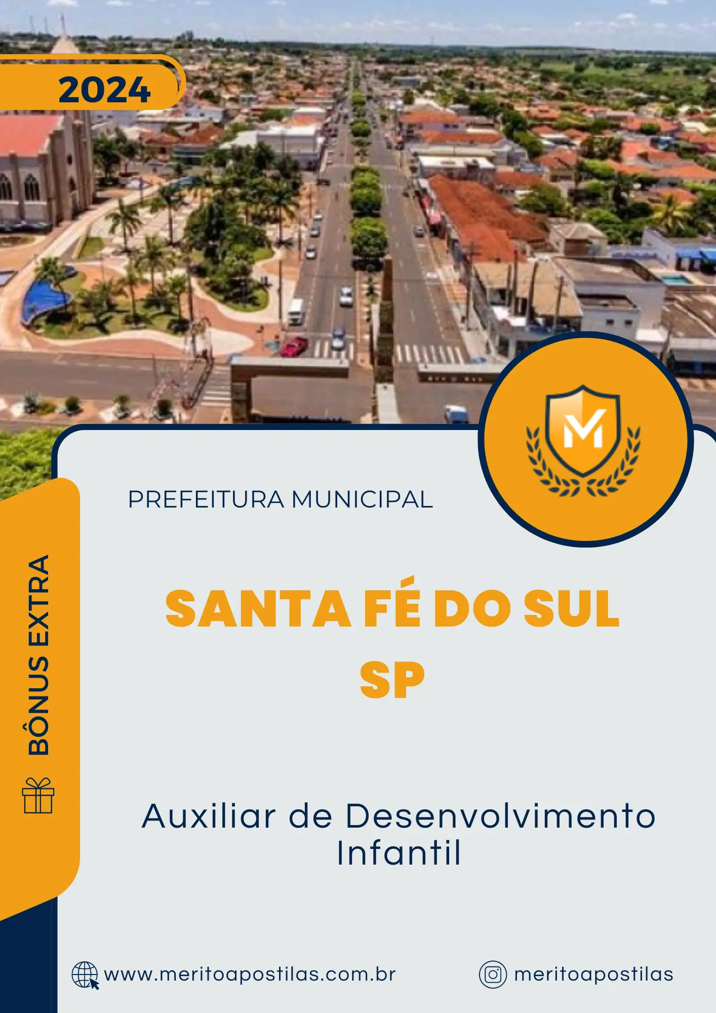 Apostila Auxiliar de Desenvolvimento Infantil Prefeitura de Santa Fé do Sul SP 2024