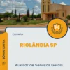 Apostila Auxiliar de Serviços Gerais Câmara de Riolândia SP 2024