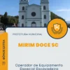 Apostila Operador de Equipamento Especial Escavadeira Hidráulica Prefeitura de Mirim Doce SC 2024