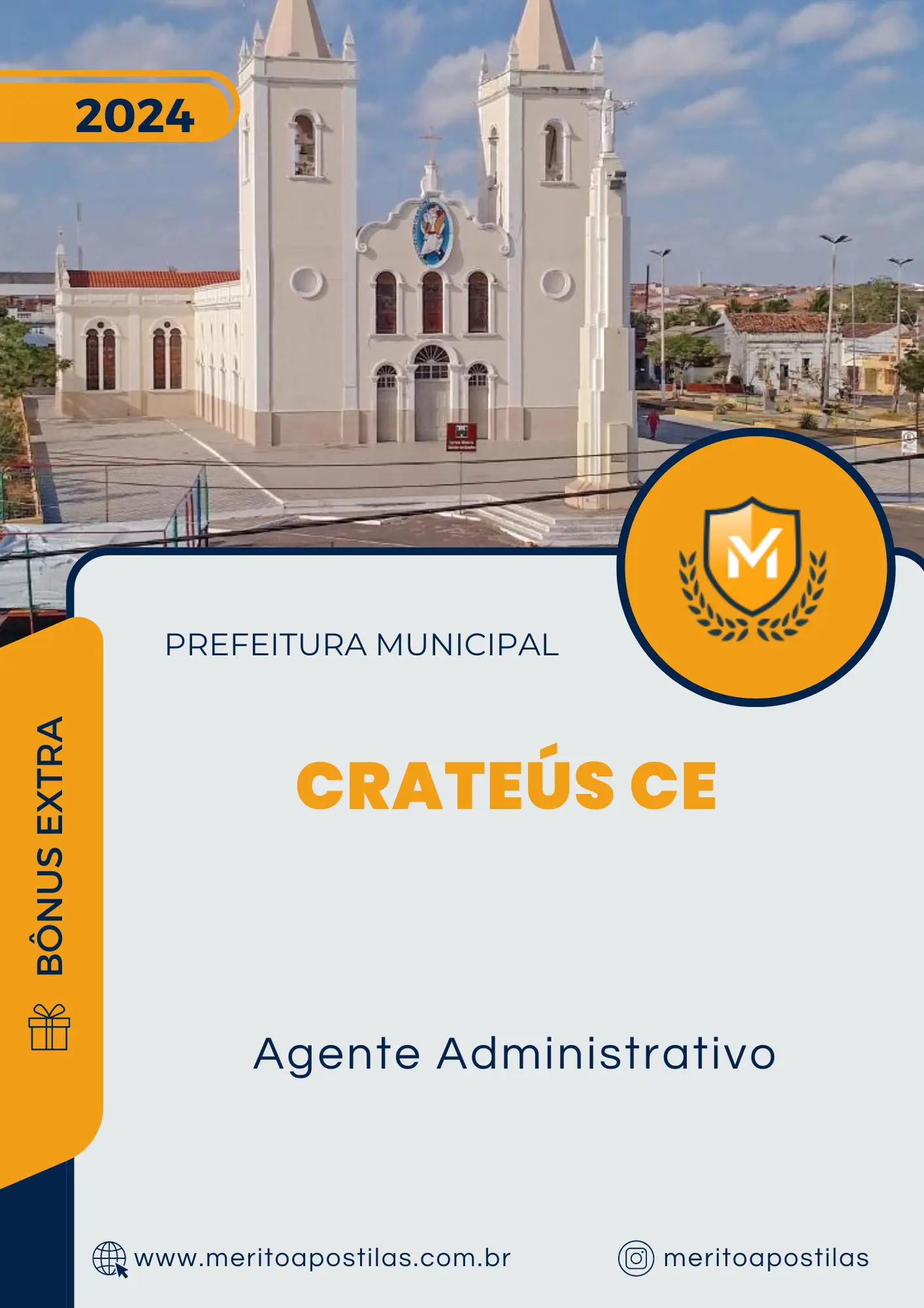 Apostila Agente Administrativo Prefeitura de Crateús CE 2024