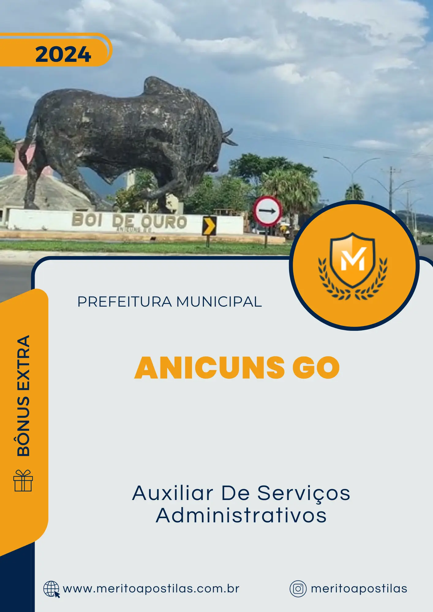 Apostila Auxiliar De Serviços Administrativos Prefeitura de Anicuns GO 2024