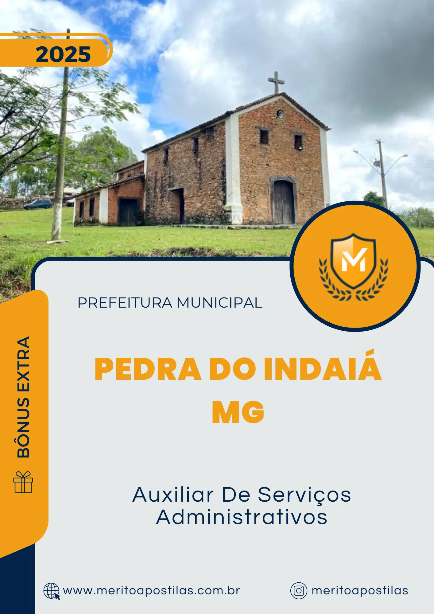 Apostila Auxiliar De Serviços Administrativos Prefeitura de Pedra do Indaiá MG 2025