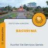 Apostila Auxiliar De Serviços Gerais Prefeitura de Bacuri MA 2024