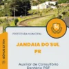 Apostila Auxiliar De Consultório Dentário PSF Prefeitura Jandaia do Sul PR 2024