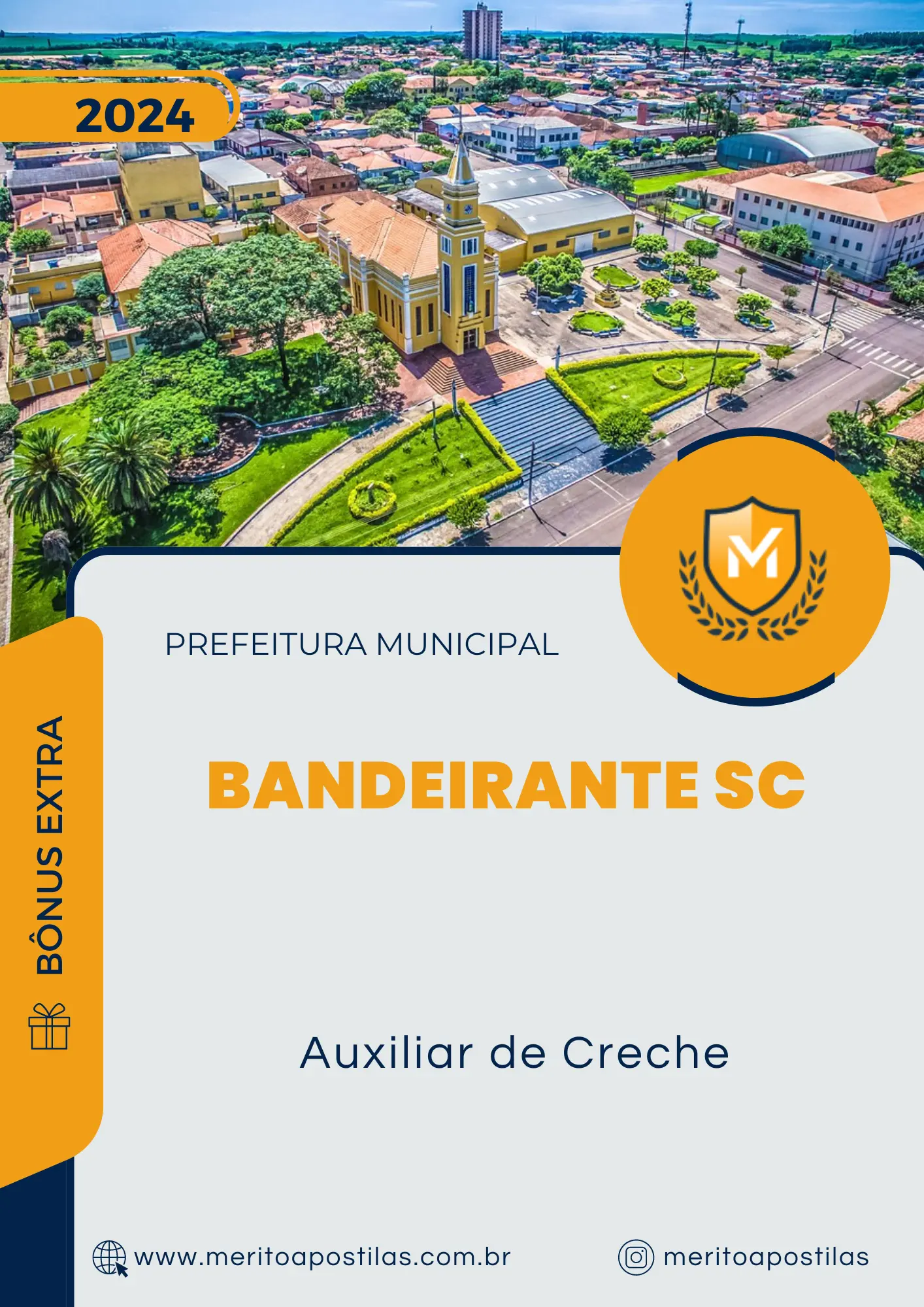 Apostila Auxiliar de Creche Prefeitura de Bandeirante SC 2024