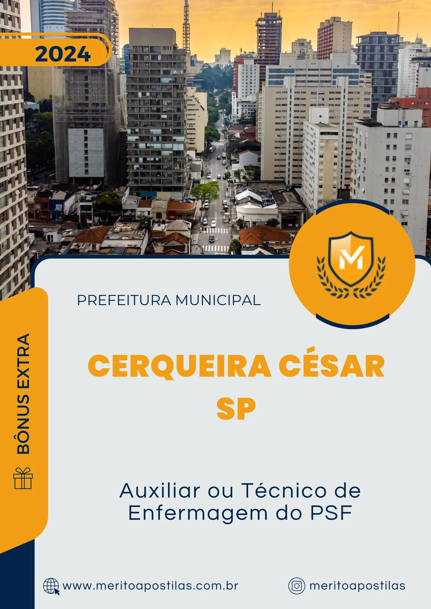 Apostila Auxiliar ou Técnico de Enfermagem do PSF Prefeitura de Cerqueira César SP 2024