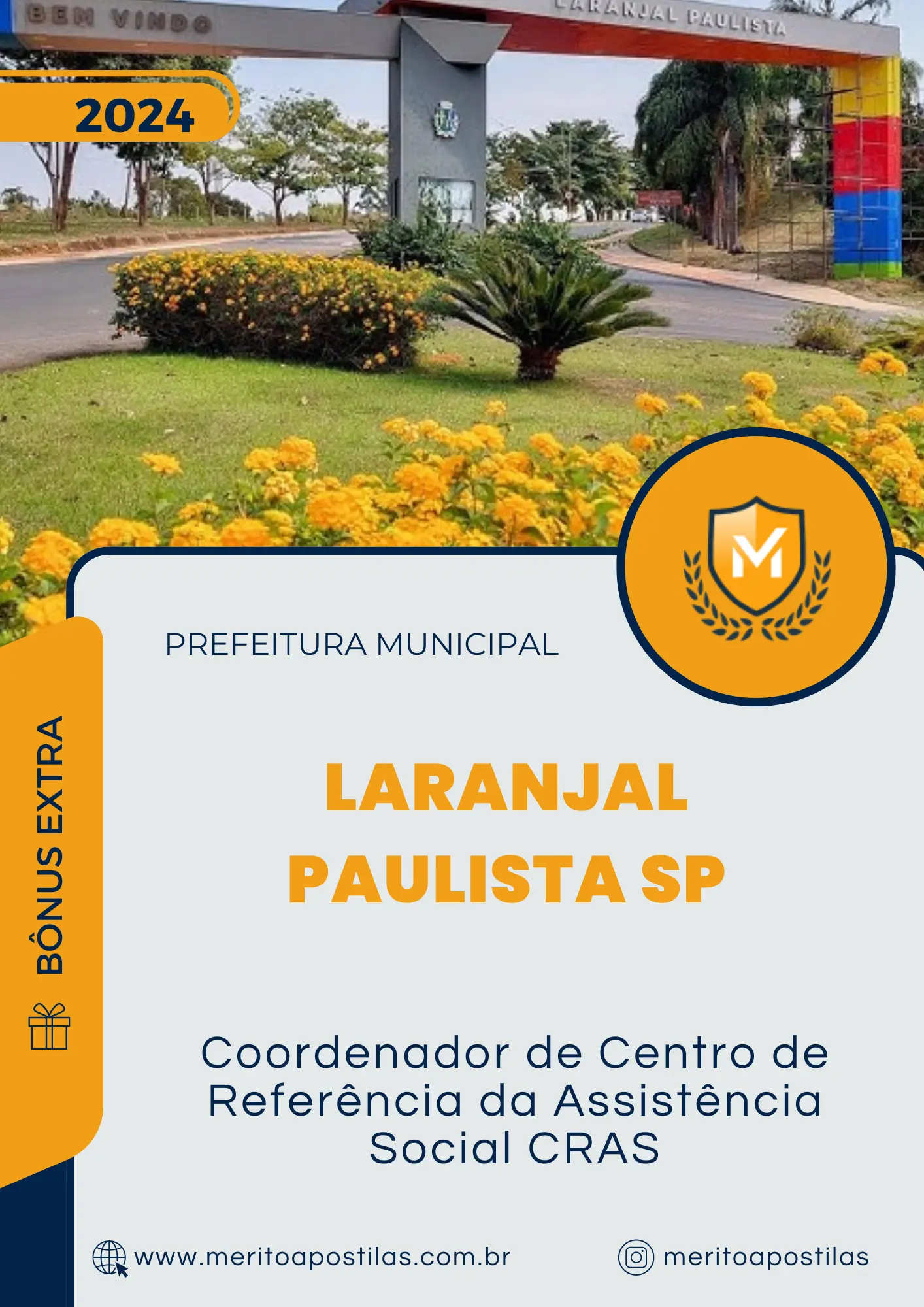 Apostila Coordenador de Centro de Referência da Assistência Social CRAS Prefeitura de Laranjal Paulista SP 2024