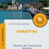Apostila Monitor de Transporte Escolar Prefeitura de Paraty RJ 2024