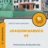 Apostila Motorista Ambulância Prefeitura de Joaquim Nabuco PE 2024