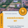 Apostila Operador de Máquinas Motoniveladora Prefeitura de Ribeirãozinho MT 2024