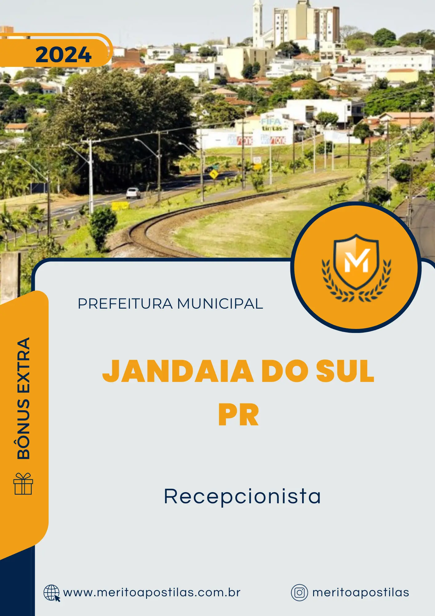 Apostila Recepcionista Prefeitura Jandaia do Sul PR 2024