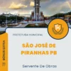 Apostila Servente De Obras Prefeitura de São José de Piranhas PB 2024