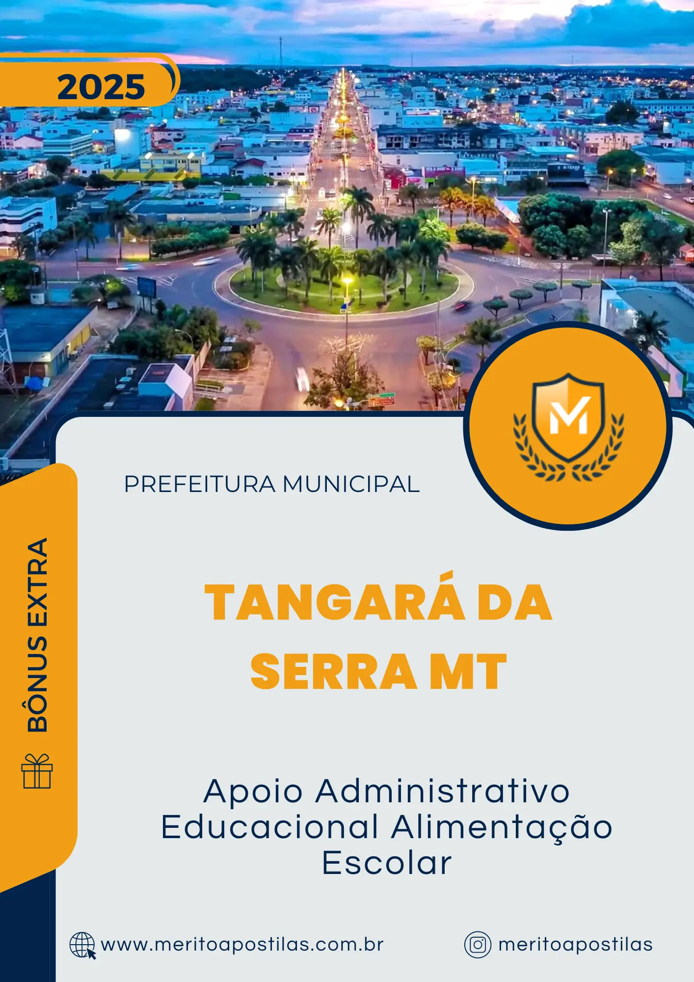 Apostila Apoio Administrativo Educacional Alimentação Escolar Prefeitura de Tangará da Serra MT 2024