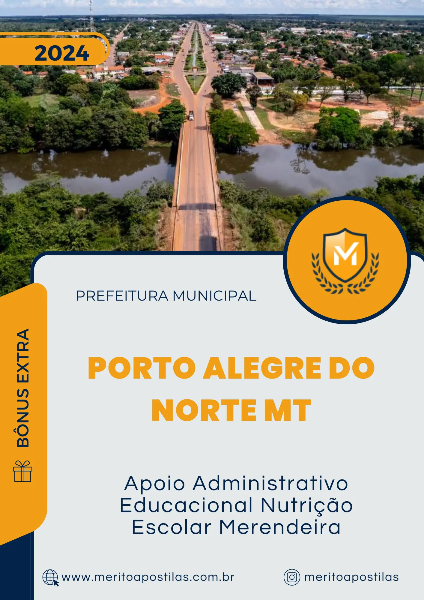 Apostila Apoio Administrativo Educacional Nutrição Escolar Merendeira Prefeitura de Porto Alegre do Norte MT 2024