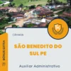 Apostila Auxiliar Administrativo Câmara de São Benedito do Sul PE 2024