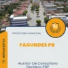 Apostila Auxiliar De Consultório Dentário PSF Prefeitura de Fagundes PB 2024