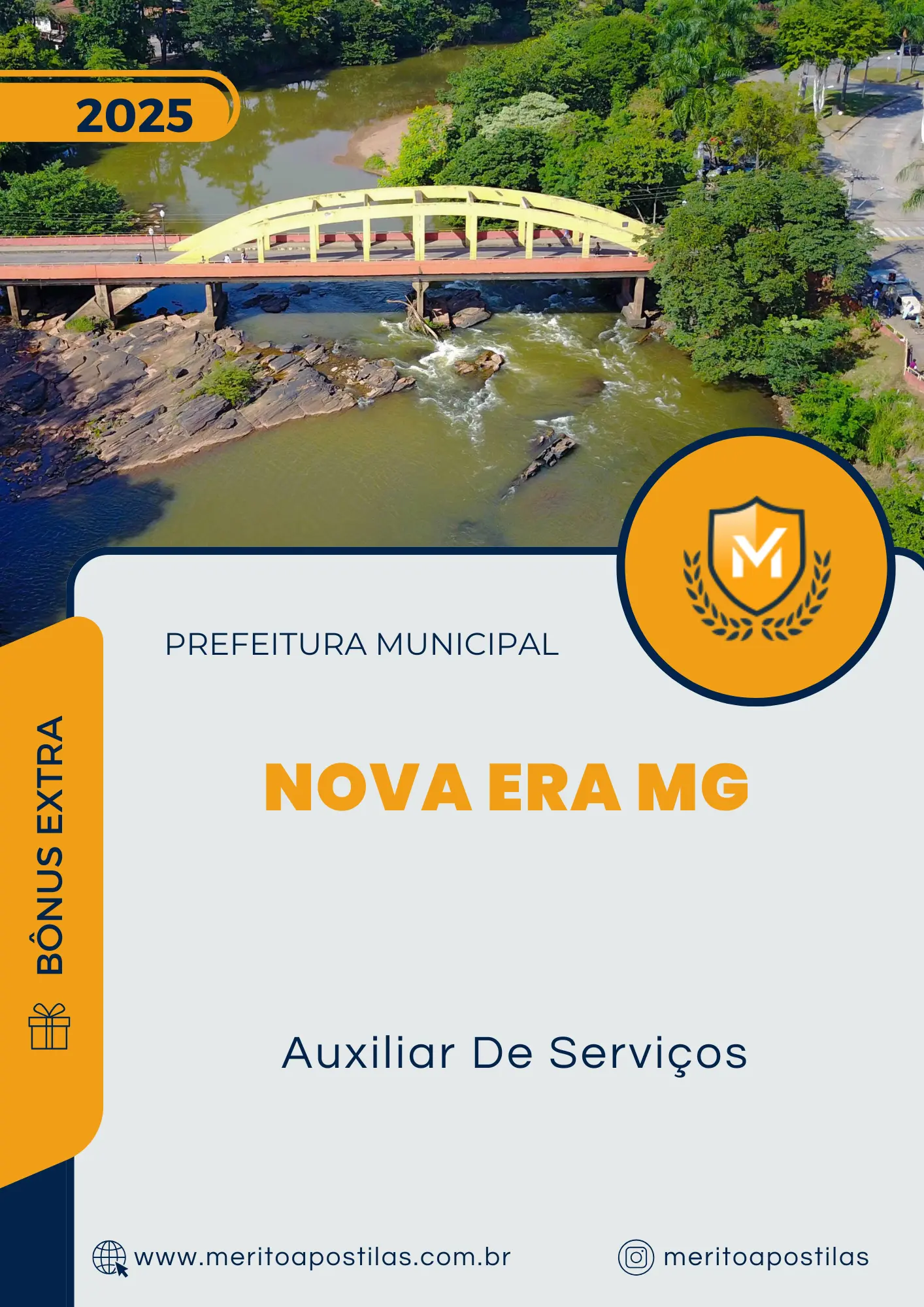 Apostila Auxiliar De Serviços Concurso Prefeitura de Nova Era MG 2025