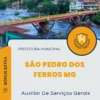 Apostila Auxiliar De Serviços Gerais Prefeitura de São Pedro dos Ferros MG 2024