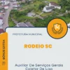 Apostila Auxiliar De Serviços Gerais Coletor De Lixo Prefeitura de Rodeio SC 2024
