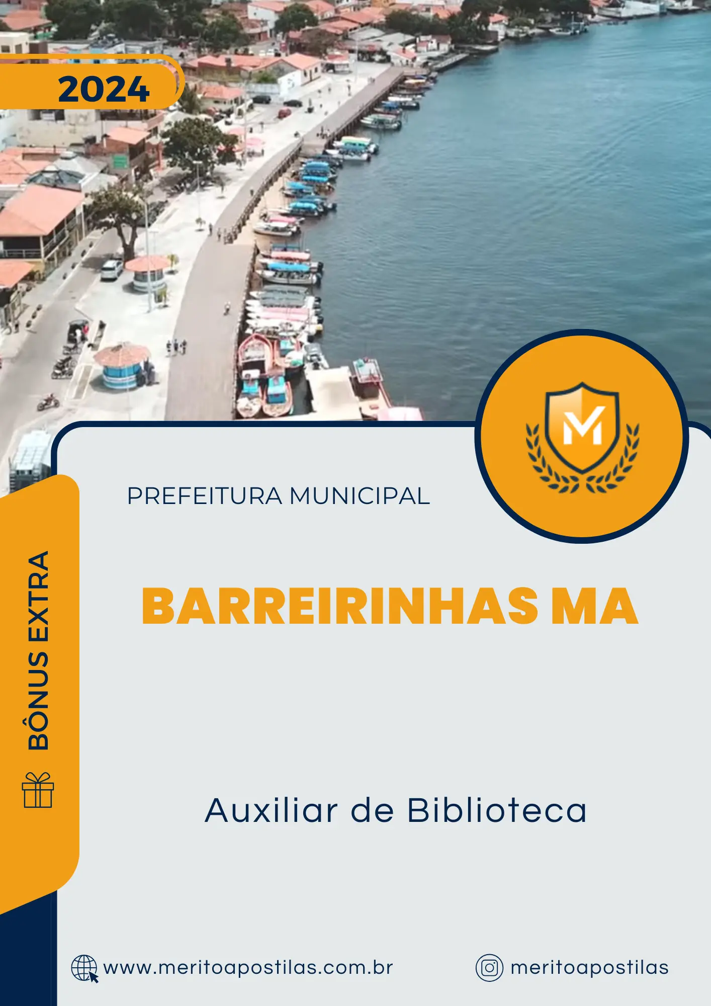 Apostila Auxiliar de Biblioteca Prefeitura de Barreirinhas MA 2024