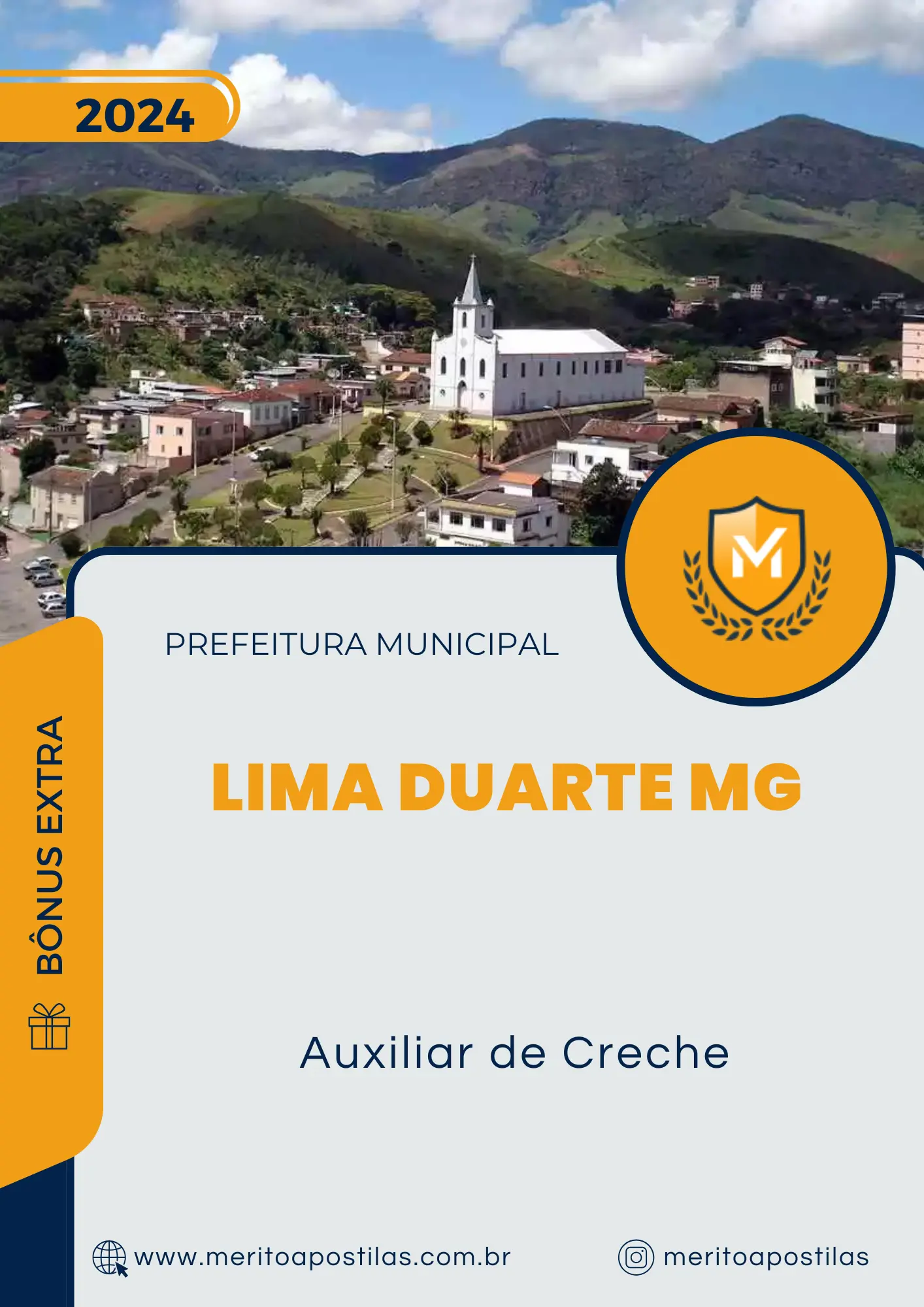 Apostila Auxiliar de Creche Prefeitura de Lima Duarte MG 2024