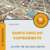 Apostila Auxiliar de Serviços Gerais Concurso Santa Cruz do Capibaribe PE 2024