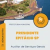 Apostila Auxiliar de Serviços Gerais Prefeitura de Presidente Epitácio SP 2024