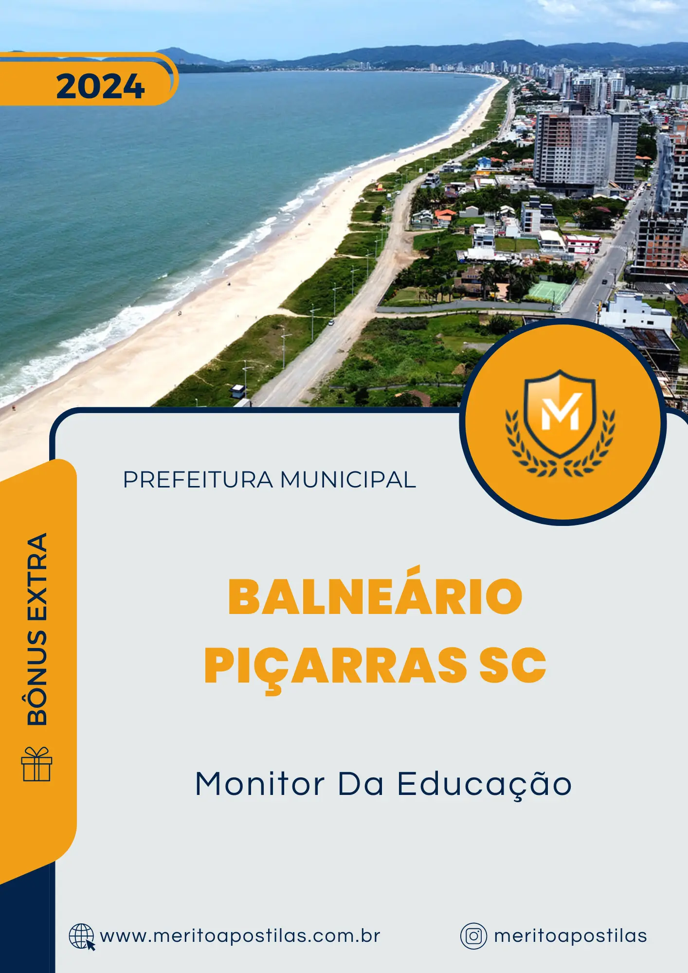 Apostila Monitor Da Educação Prefeitura de Balneário Piçarras SC 2024