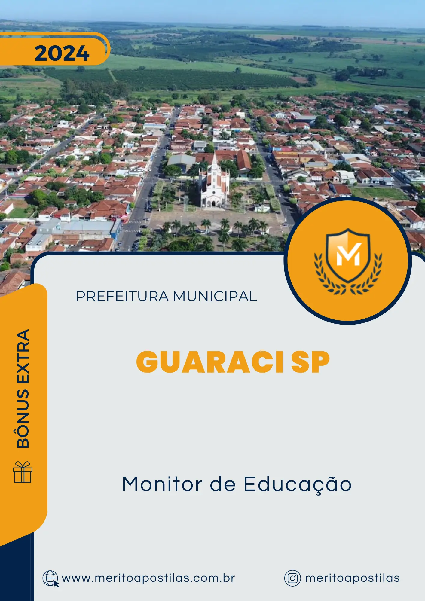 Apostila Monitor de Educação Prefeitura de Guaraci SP 2024