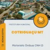 Apostila Motorista Ônibus CNH D Prefeitura de Cotriguaçu MT 2024