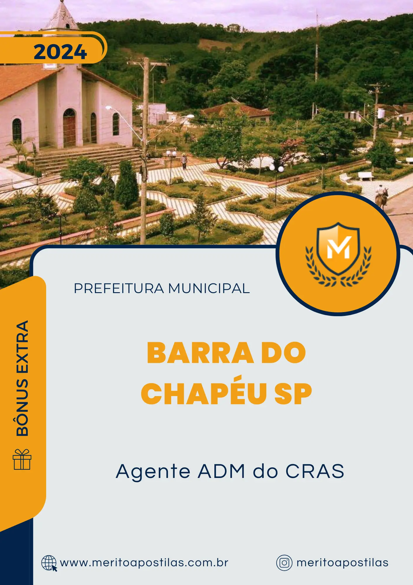 Apostila Agente ADM do CRAS Prefeitura de Barra do Chapéu SP 2024