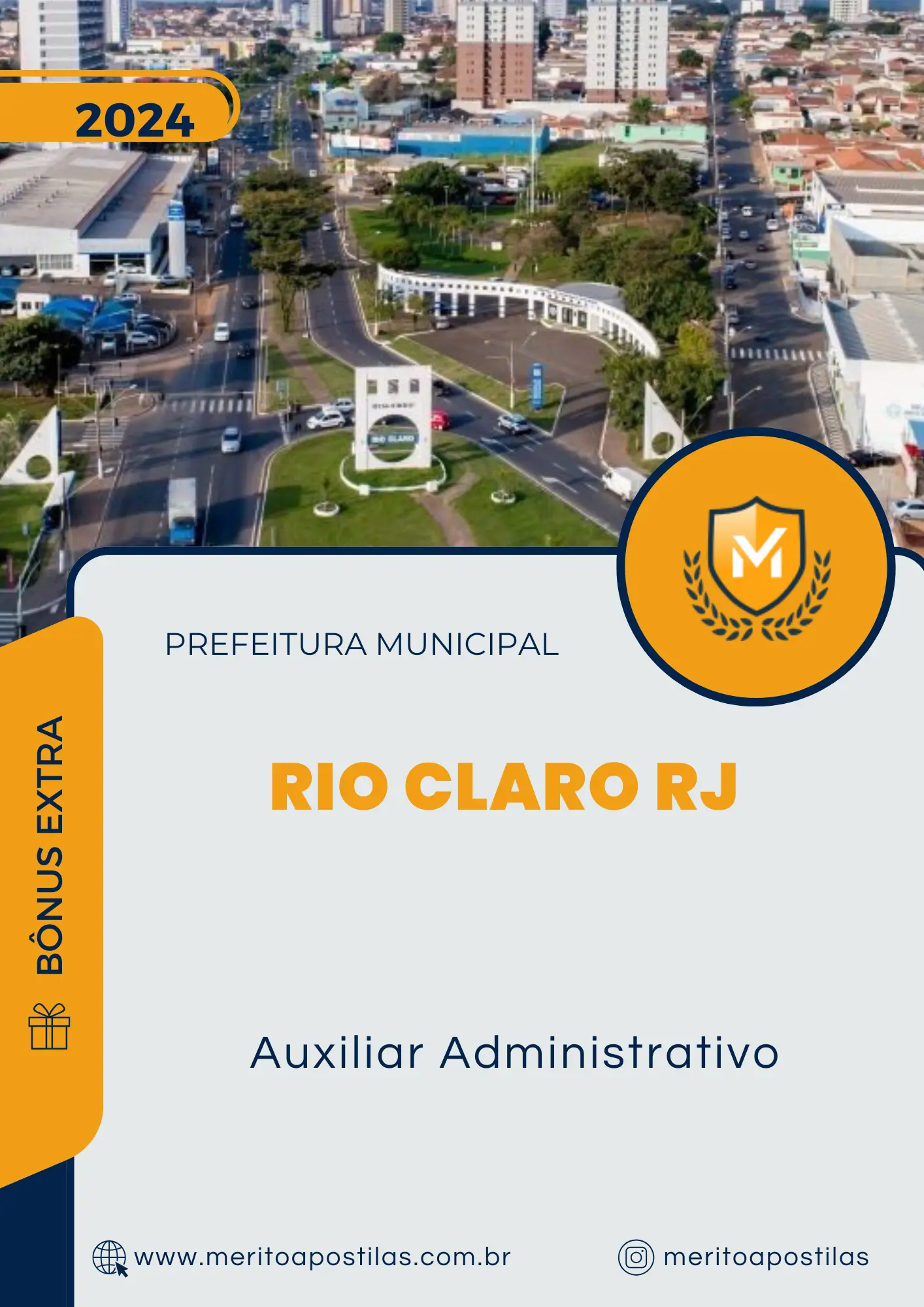 Apostila Auxiliar Administrativo Prefeitura de Rio Claro RJ 2024