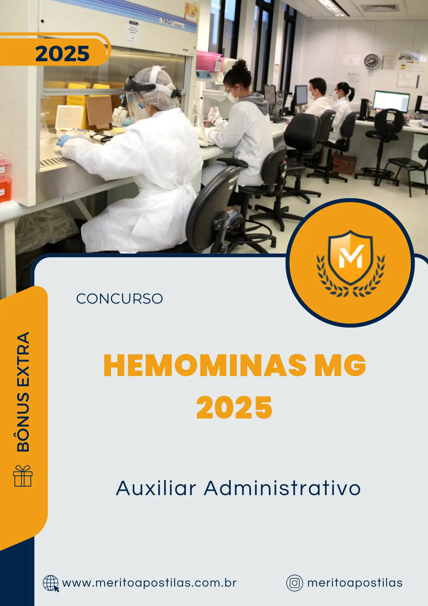 Apostila Auxiliar Administrativo Concurso HEMOMINAS MG 2025