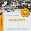 Apostila Auxiliar De Serviços Gerais Prefeitura de Barracão PR 2024