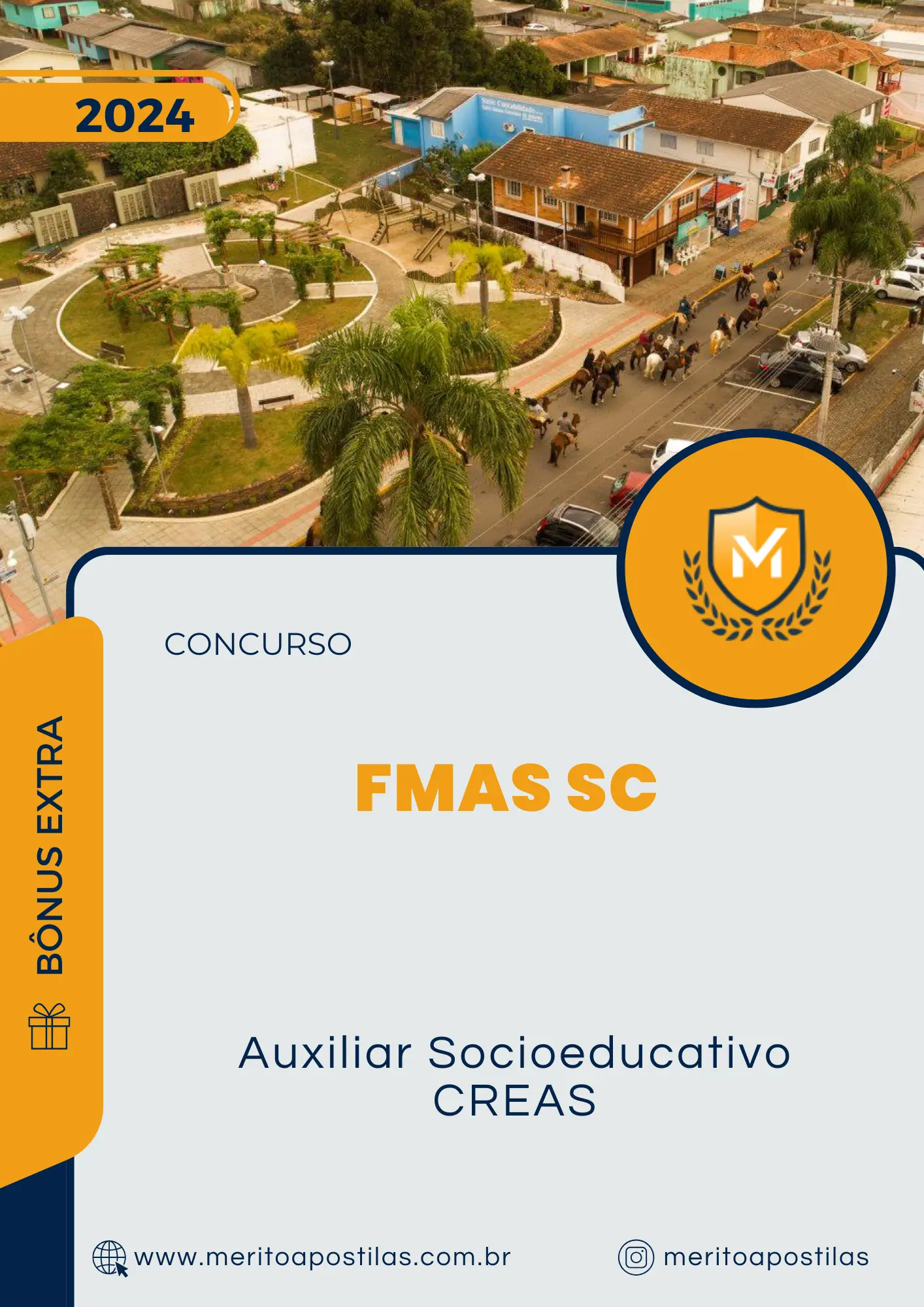 Apostila Auxiliar Socioeducativo CREAS Concurso FMAS SC 2024