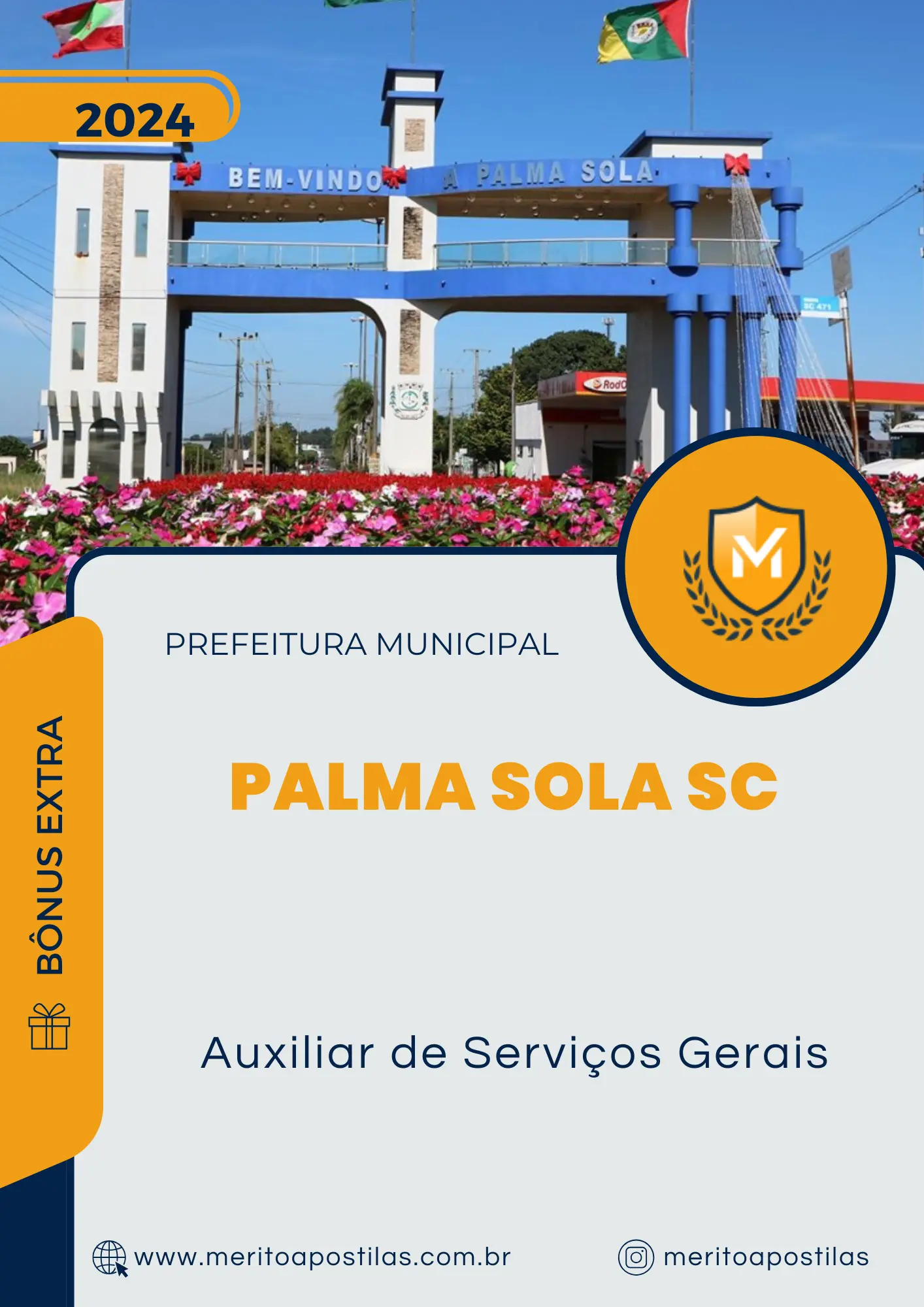 Apostila Auxiliar de Serviços Gerais Prefeitura de Palma Sola SC 2024