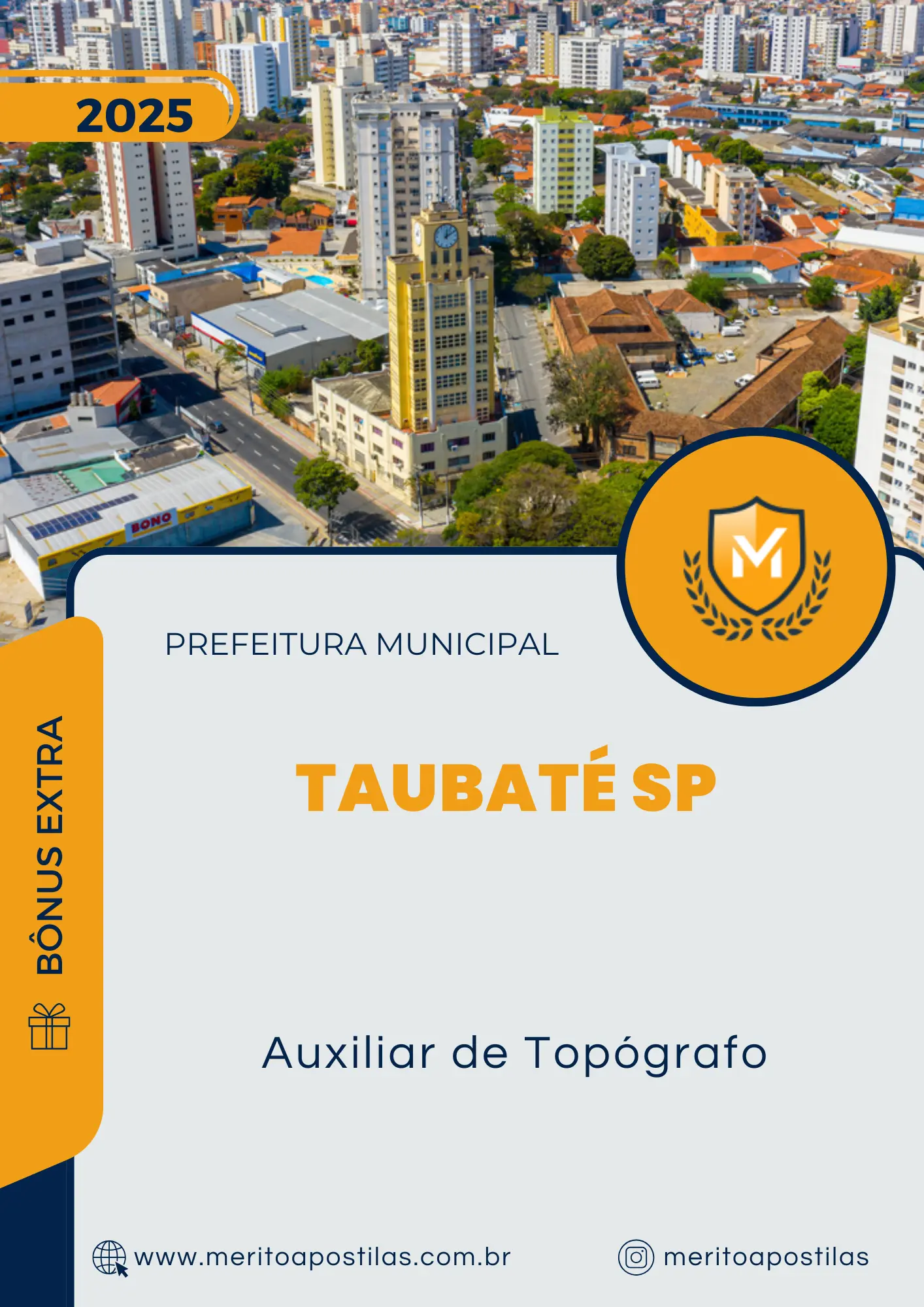 Apostila Auxiliar de Topógrafo Prefeitura de Taubaté SP 2025