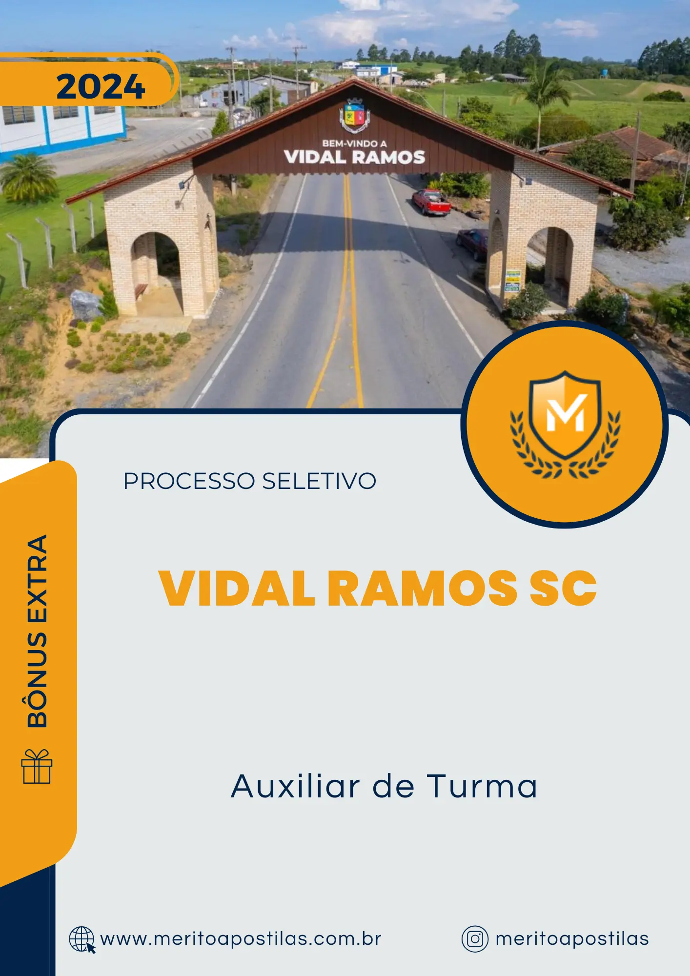 Apostila Auxiliar de Turma Processo Seletivo Vidal Ramos SC 2024