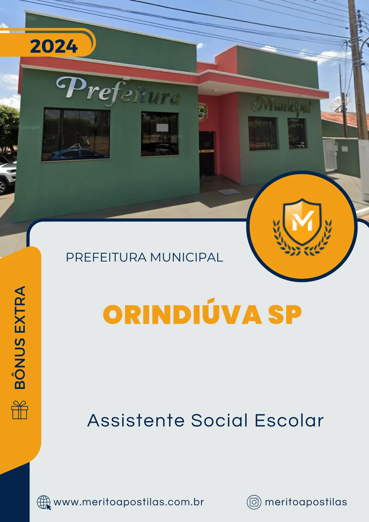 Apostila Assistente Social Escolar Prefeitura de Orindiúva SP 2024