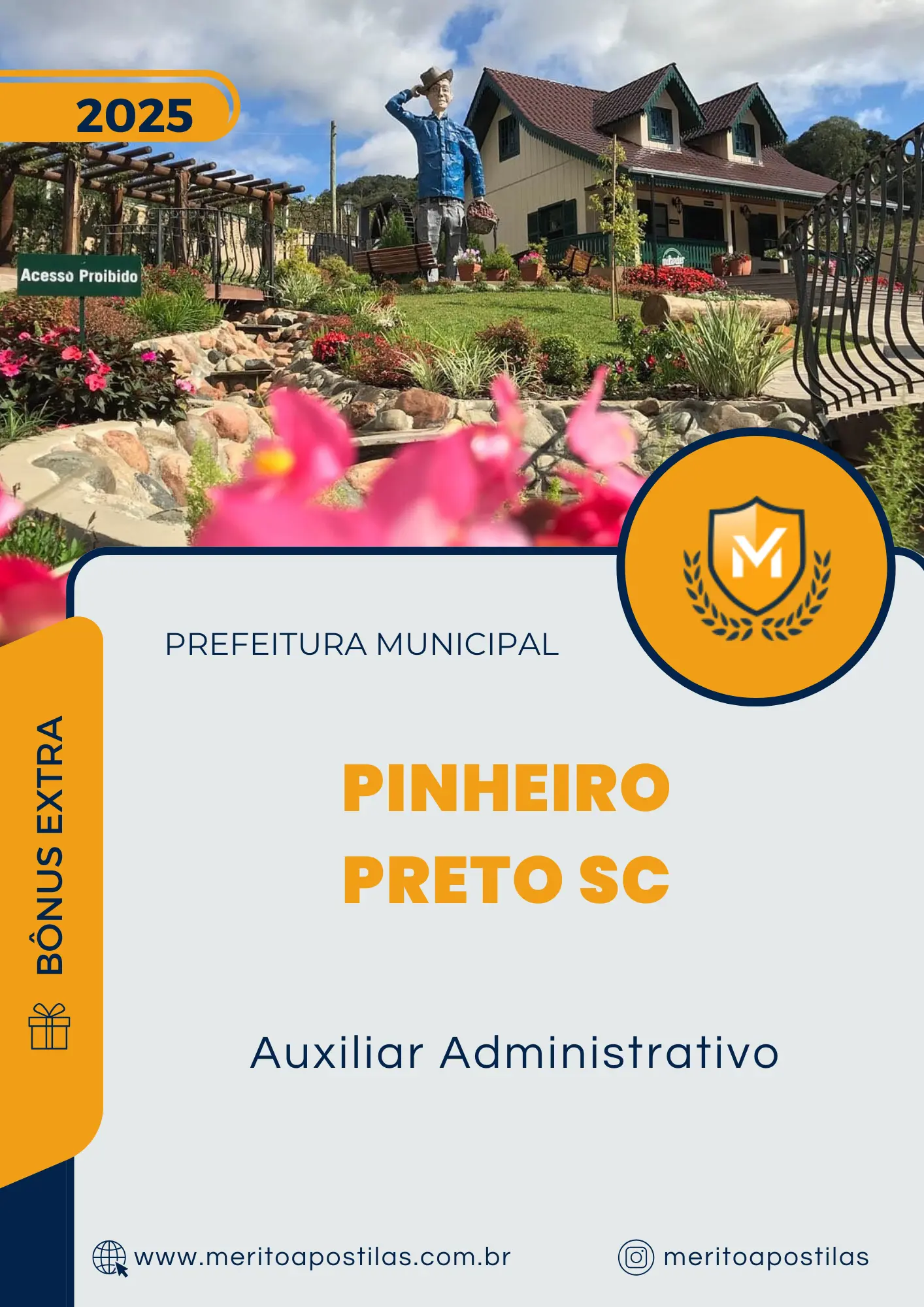 Apostila Auxiliar Administrativo Prefeitura de Pinheiro Preto SC 2025