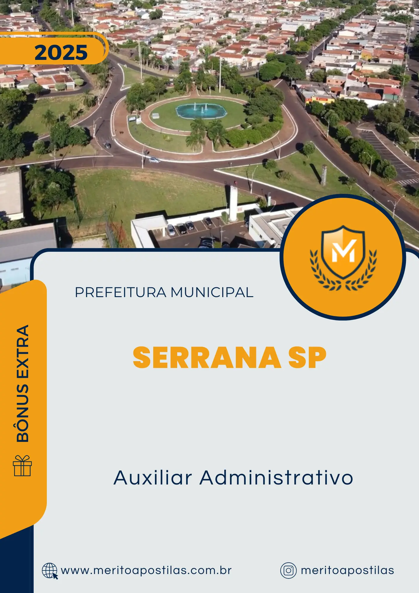 Apostila Auxiliar Administrativo Prefeitura de Serrana SP 2025