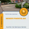 Apostila Auxiliar De Serviços Gerais Prefeitura de Mendes Pimentel MG 2025
