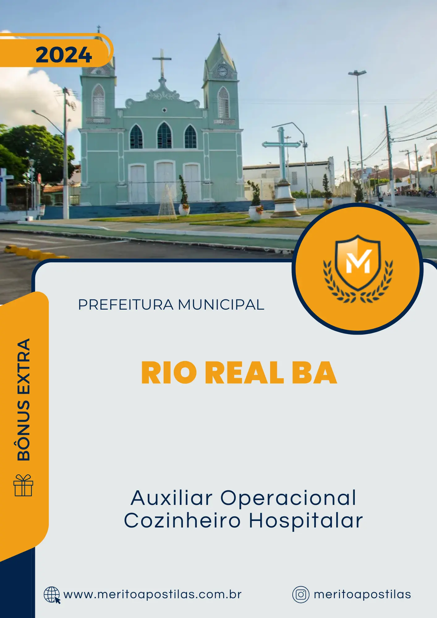 Apostila Auxiliar Operacional Cozinheiro Hospitalar Prefeitura de Rio Real BA 2024