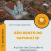 Apostila Auxiliar de Consultório Odontológico Prefeitura de São Bento do Sapucaí SP 2024