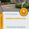 Apostila Motorista De Ambulância Prefeitura de Mendes Pimentel MG 2025
