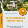 Apostila Operador de Máquinas e Equipamentos Prefeitura de Santo Amaro da Imperatriz SC 2024