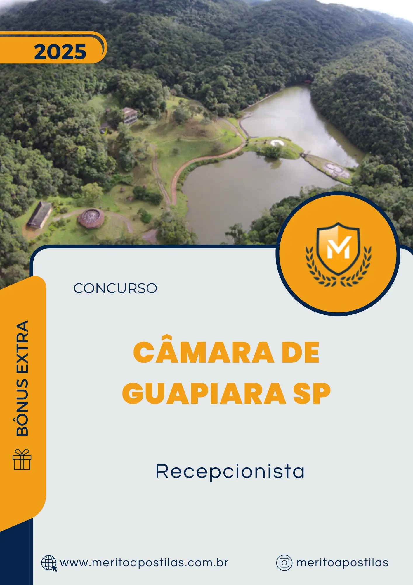 Apostila Recepcionista Câmara de Guapiara SP 2024