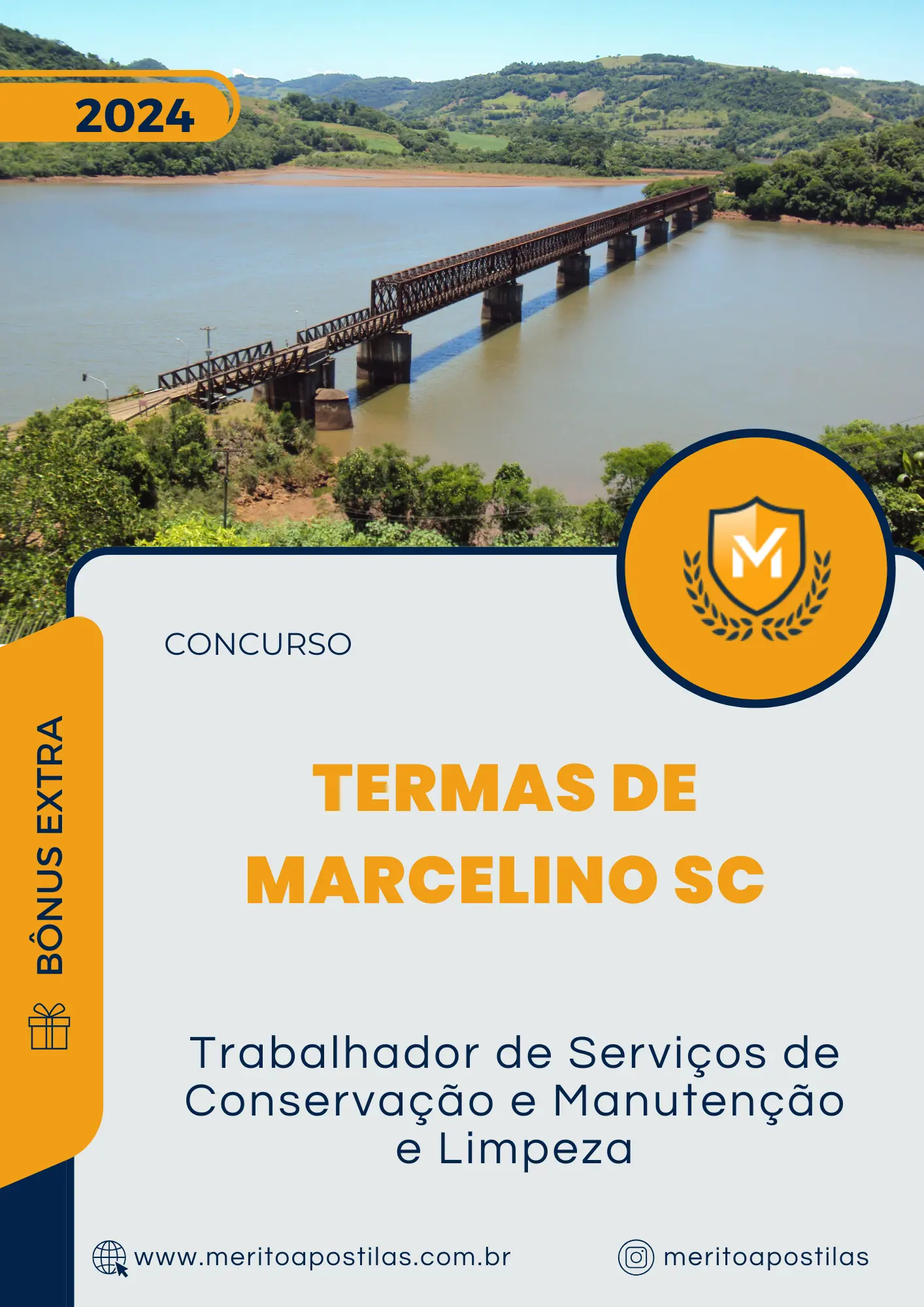 Apostila Trabalhador de Serviços de Conservação e Manutenção e Limpeza Concurso Termas de Marcelino SC 2024