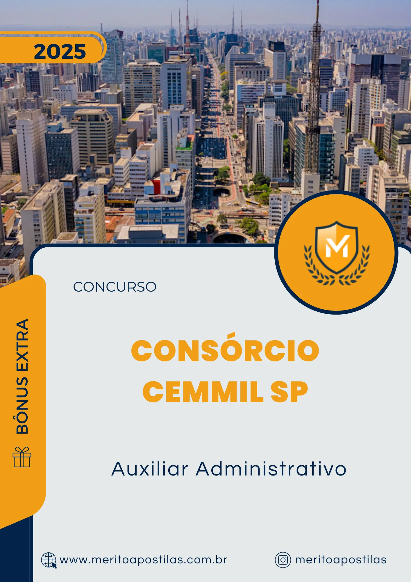 Apostila Auxiliar Administrativo Consórcio CEMMIL SP 2025