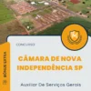 Apostila Auxiliar De Serviços Gerais Câmara de Nova Independência SP 2025